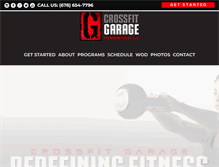 Tablet Screenshot of crossfitgarage.com